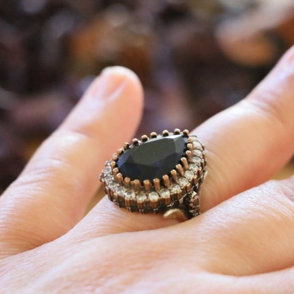 Sterling Silver Jade Stone & Cubic Zirconia Stones - Picture 6 of 9